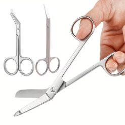 2 Pcs Stainless Steel Blunt-Tip Scissors Kit for Gauze